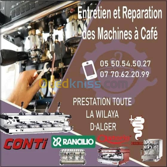 Entretien Et Réparation De Machine À Café CONTI, RANCILIO, BEZZERA, ASTORIA...