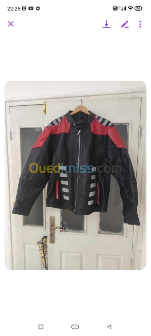 Blouson cuir noir moto 