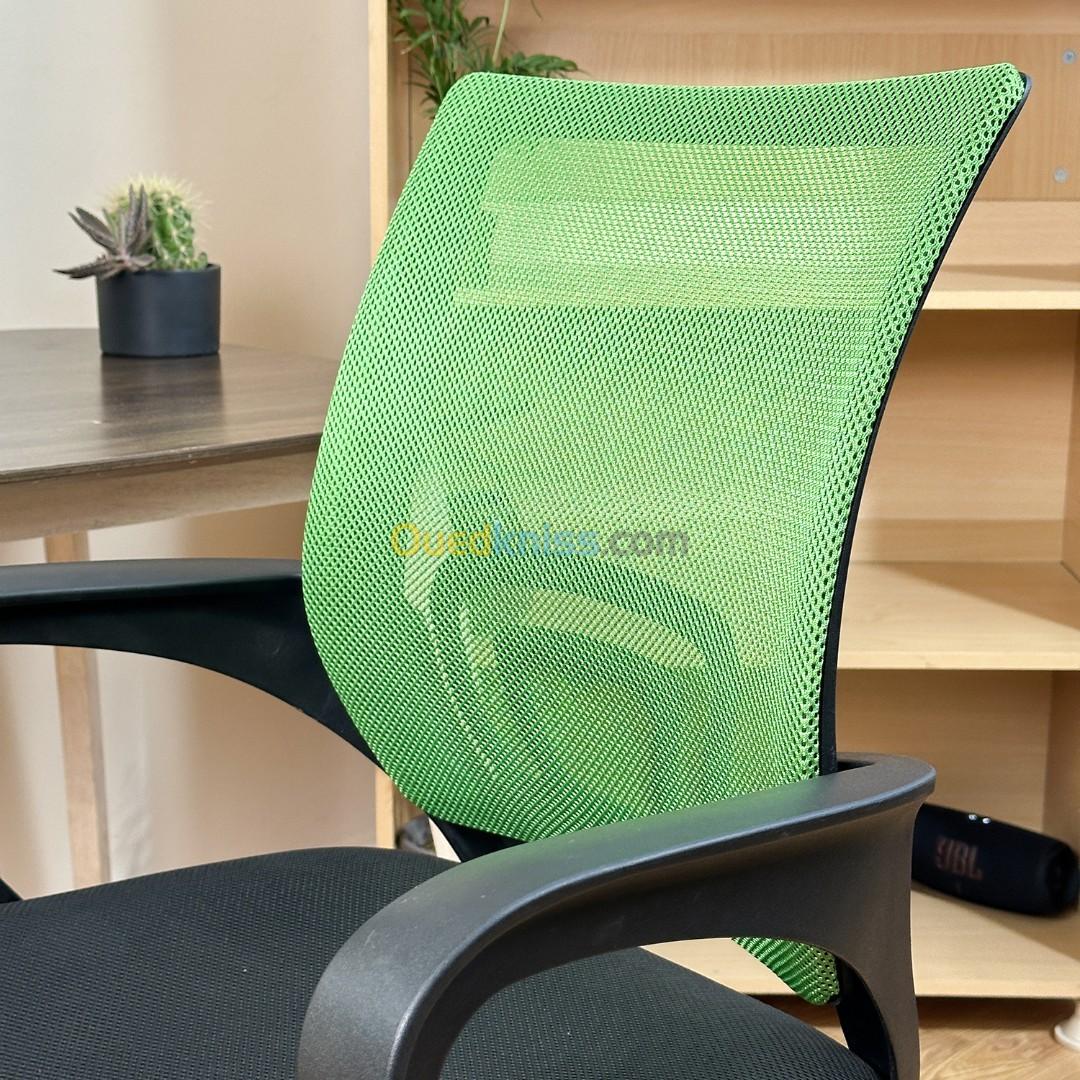 Chaise OPERATEUR filet couleur VERT, ergonomique