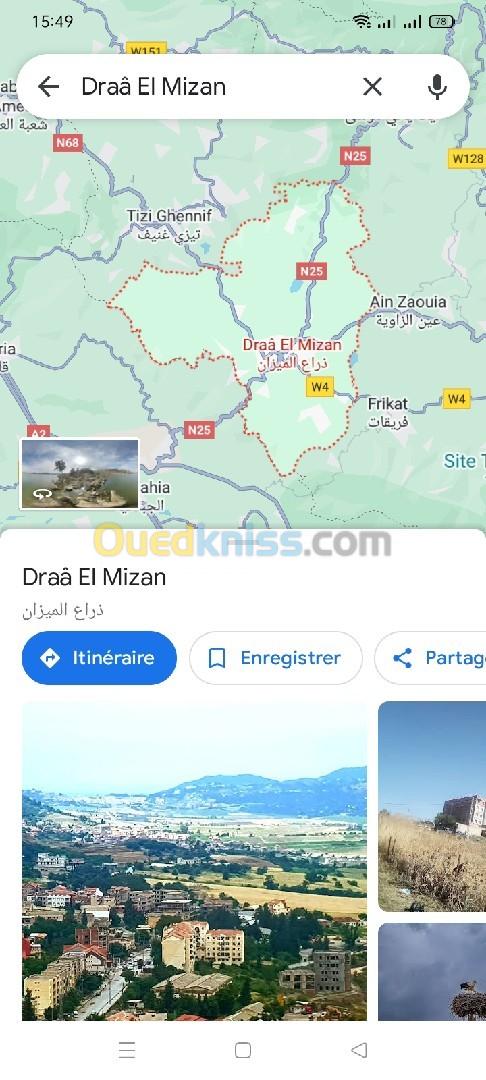 Vente Terrain Agricole Tizi Ouzou Draa el mizan