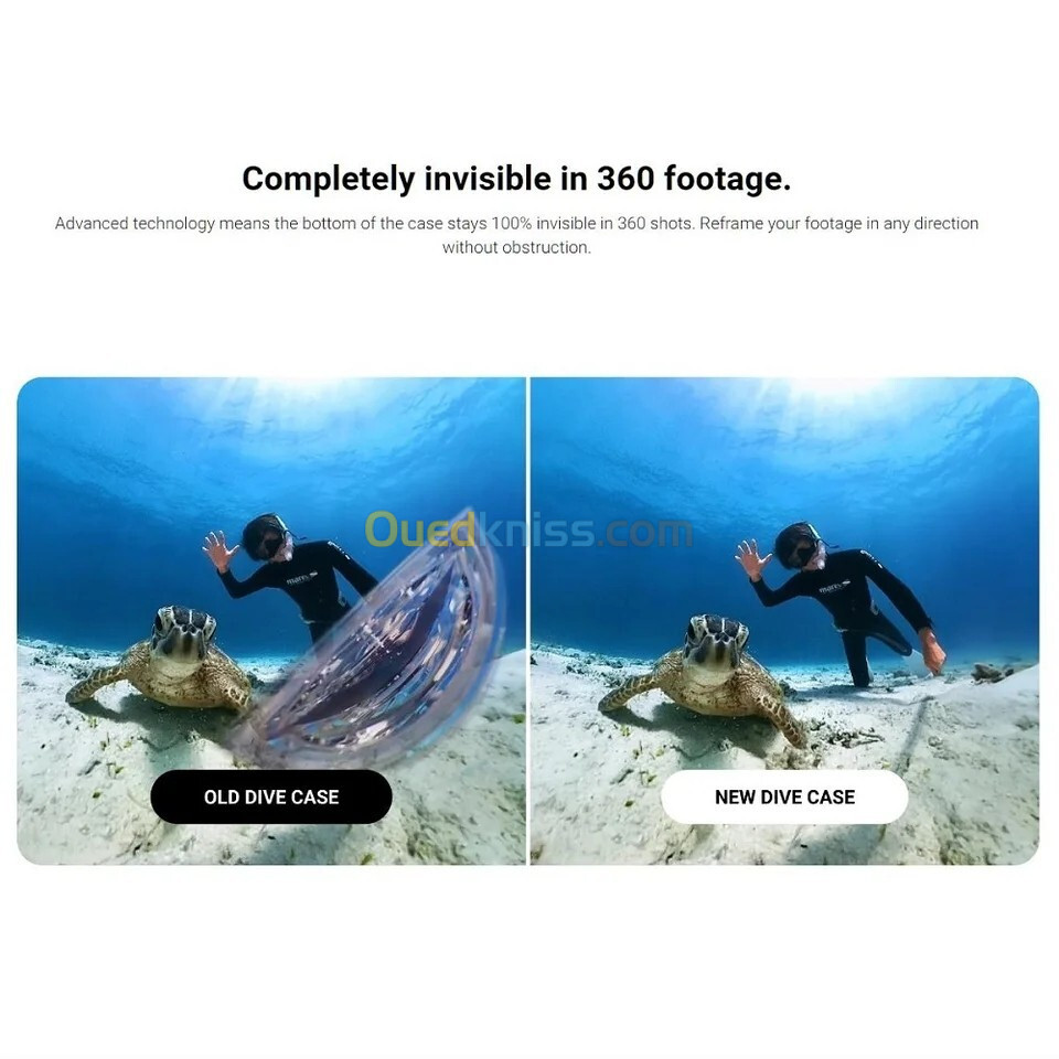 Divecase insta360 x3 boîtier de plongée 50m invisible 