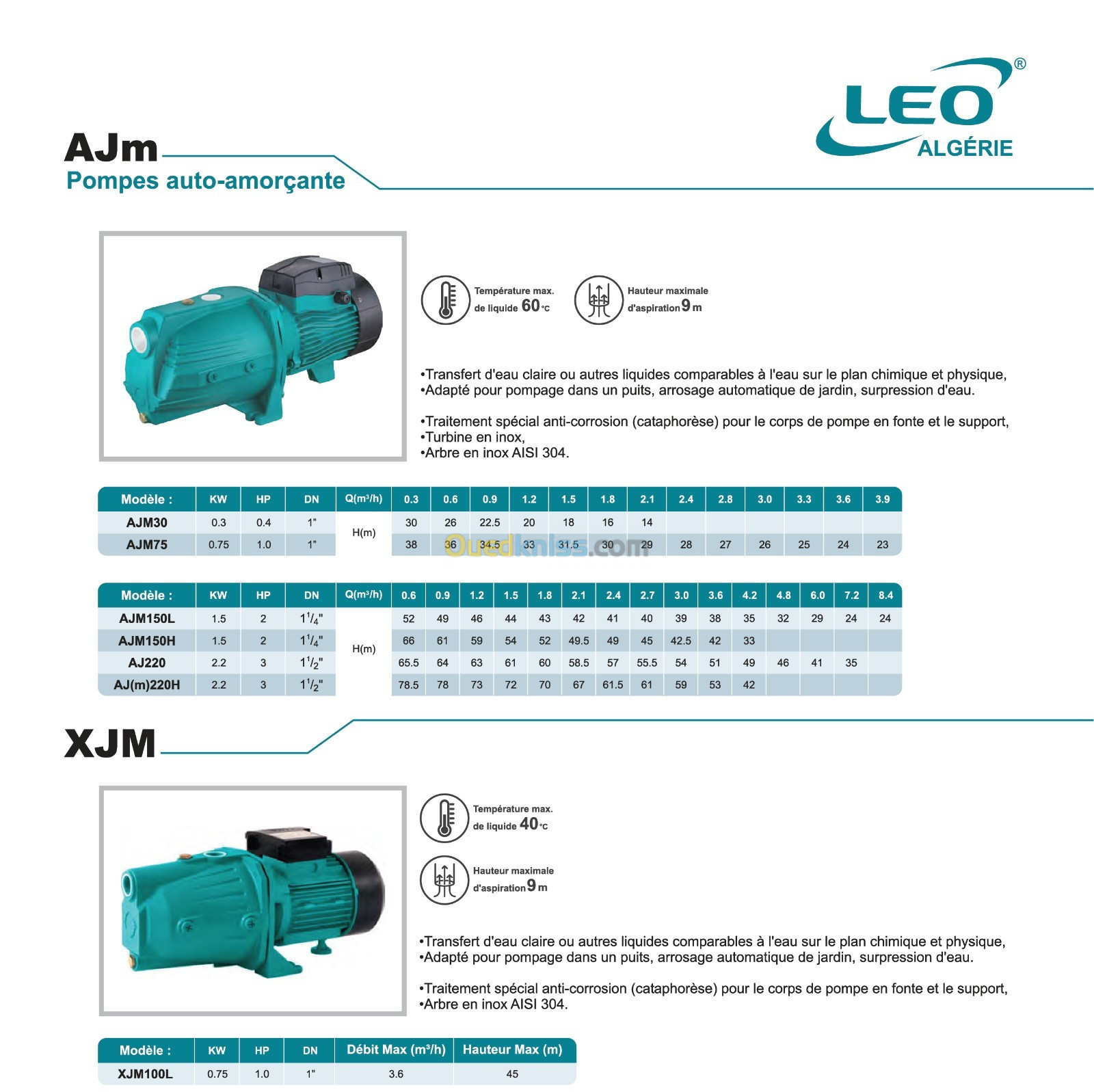 POMPES LEO AUTO-AMORCANTE