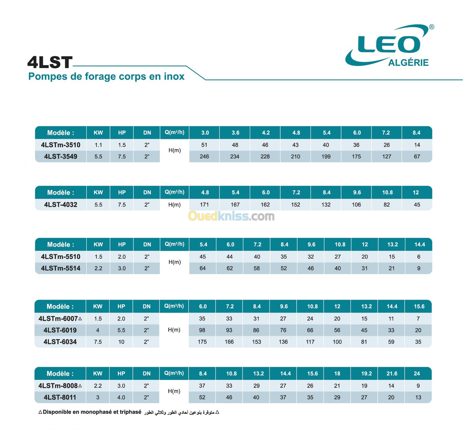 LEO 4LST POMPE DE FORAGE TOUTE EN INOX