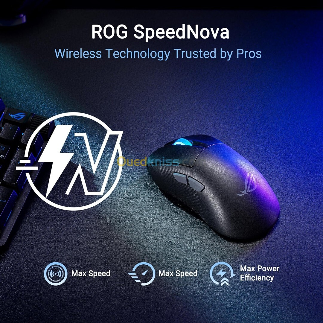 ASUS ROG Keris II Wireless Ace (Noir) 42000 DPI 7 boutons RGB 54G 