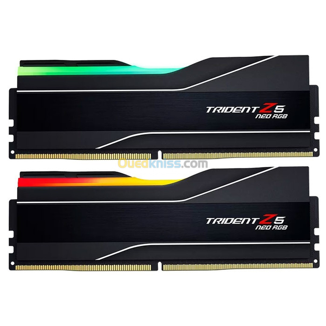 Ram G Skill Trident Z5 RGB 32 Go (2 x 16 Go) DDR5 7200 MHz CL34 - Noir Intel XMP