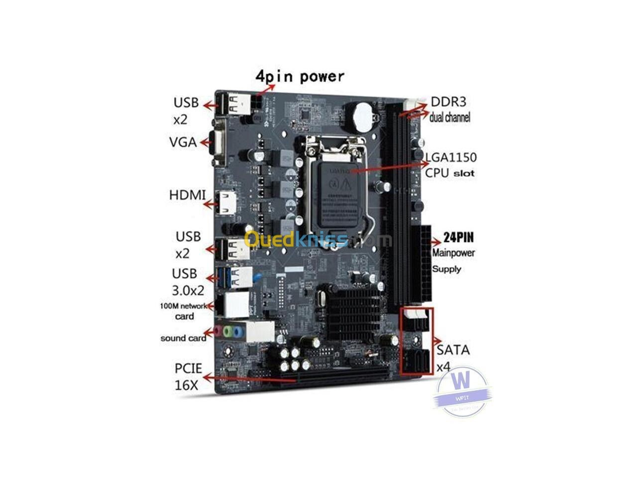 combo carte mere h81 (neuf ) + cpu i5 4éme gen + ram 8gb 