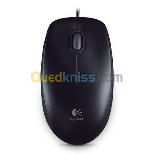 SOURIS FILAIRE LOGITECH B100 OPTICAL USB MOUSE - AMBIDEXTRE - CAPTEUR OPTIQUE 800 Dpi - 3 BOUTONS