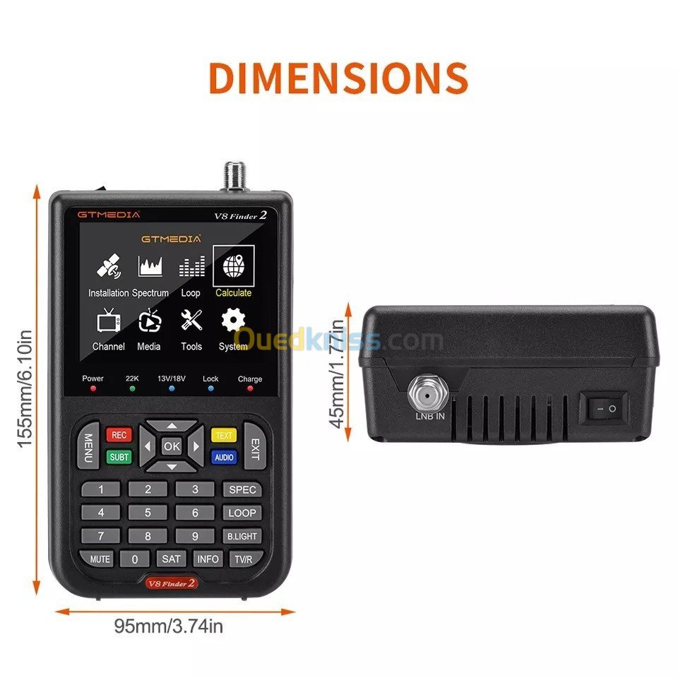 GTMEDIA V8 Finder 2 Satellite Signal Finder DVB-S/S2/S2X Digital 1080P