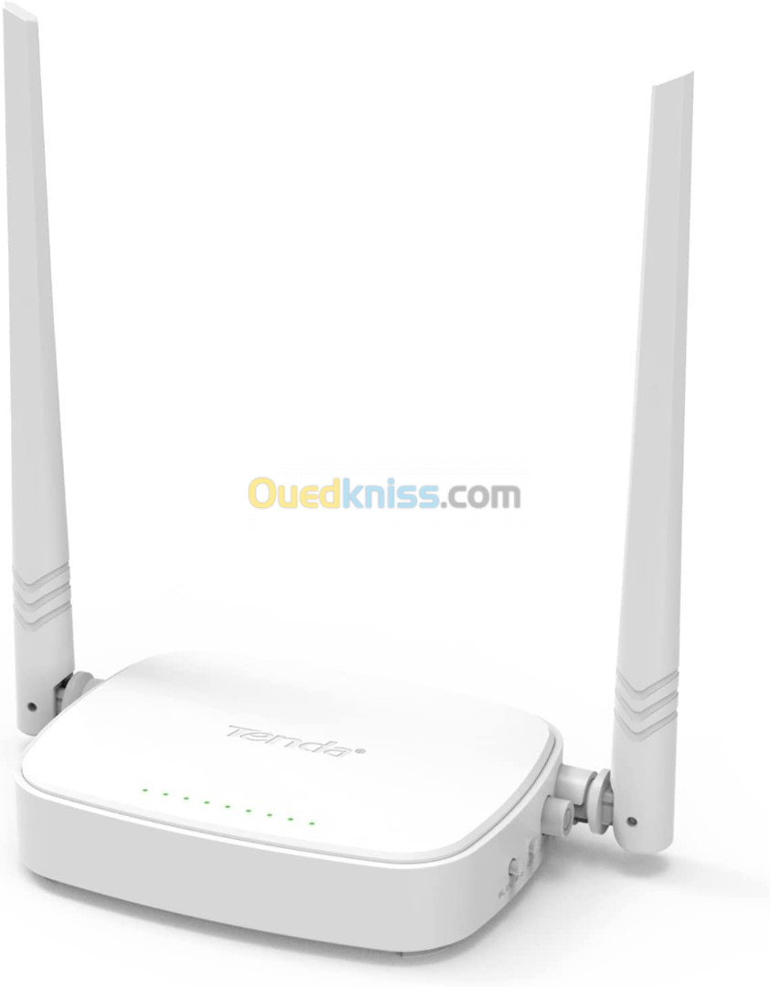  Modem Routeur Tenda WiFi Sans fil N300 4 ports Fast Ethernet appareil 4-en-1 blanc