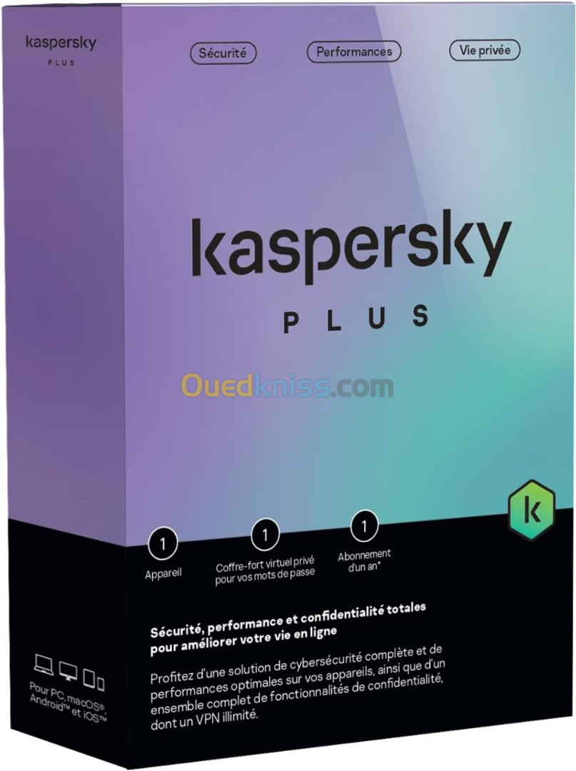 Kaspersky Plus 1 Poste / 3  Poste 1 An.