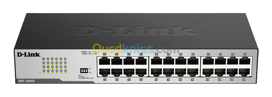 Switch 24 ports FE D-LINK - Métallique & Rackable