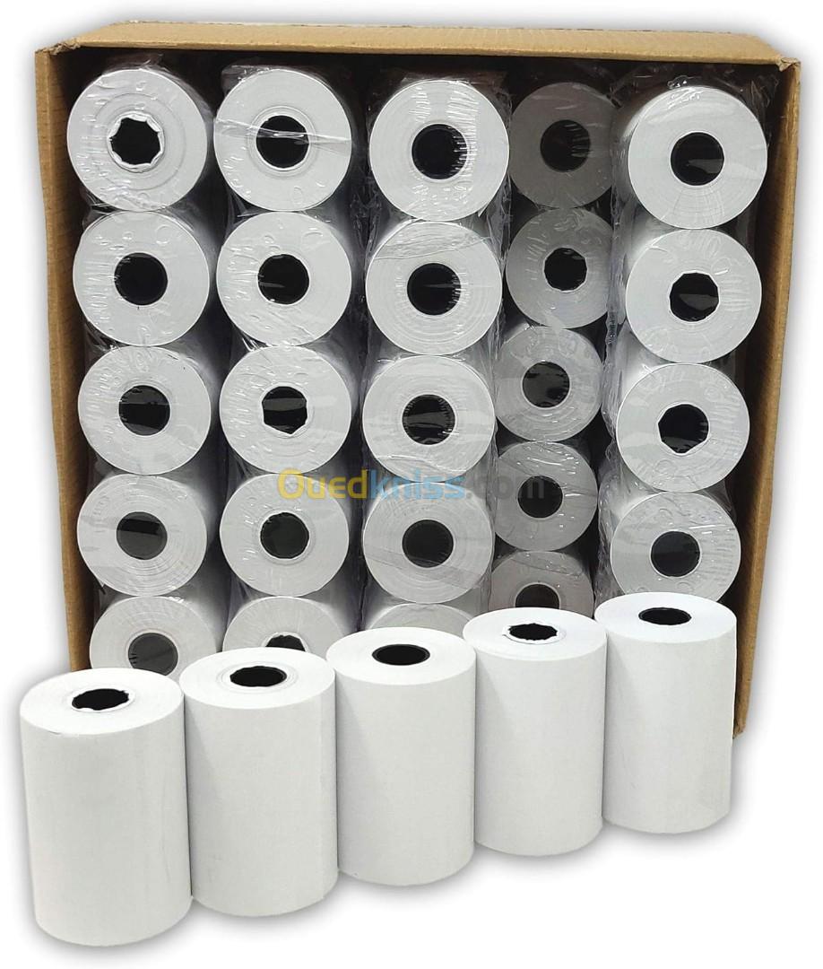 Rouleaux / bobines de papier thermique ( Ticket de caisse : 57 x 30 x 12 mm  / 80 x 80 mm ) - Oran Algeria