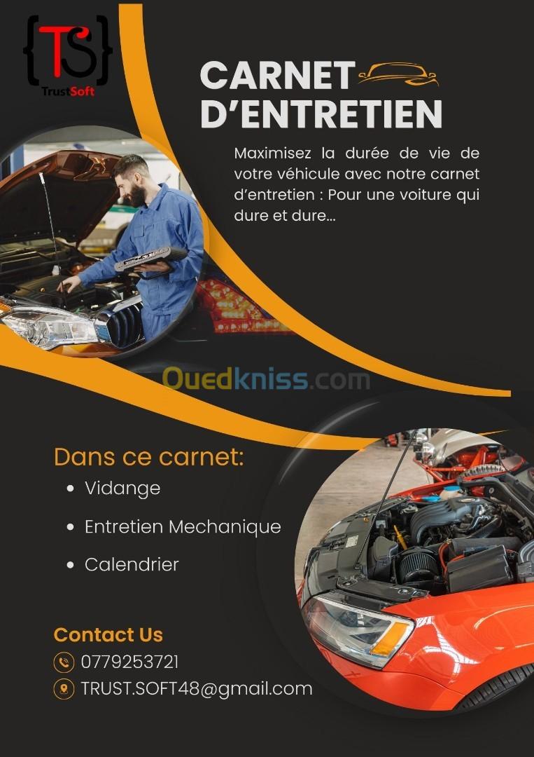 Carnet d'entretien de voiture 