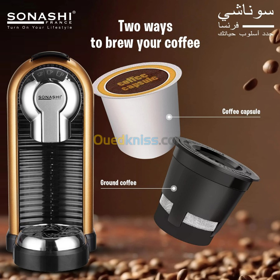 Sonashi Machine A Café Capsules 1260 watts 