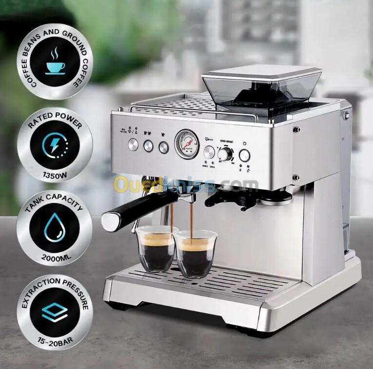 Machine A Expresso Avec Moulin, 20 Bars Semi-Automatique Poudre Et Capsule 4En1