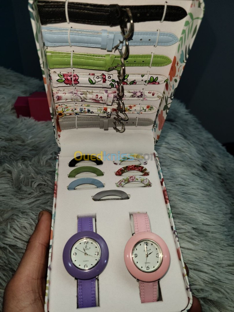 Coffret montre pour fille avec bracelets et A