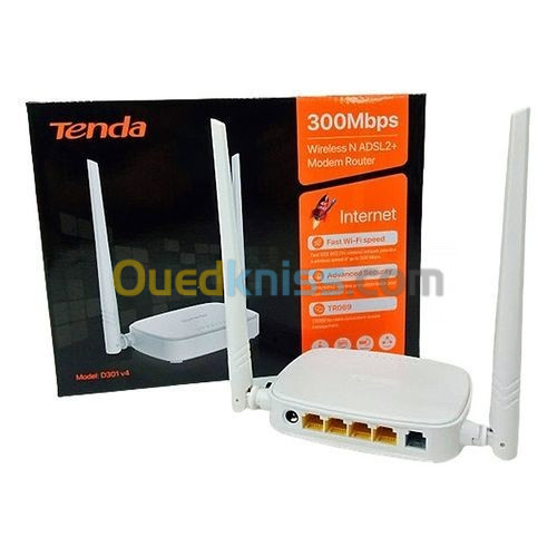 MODEM ROUTEUR ADSL2+ TENDA D301 V4.0 300MMpcs