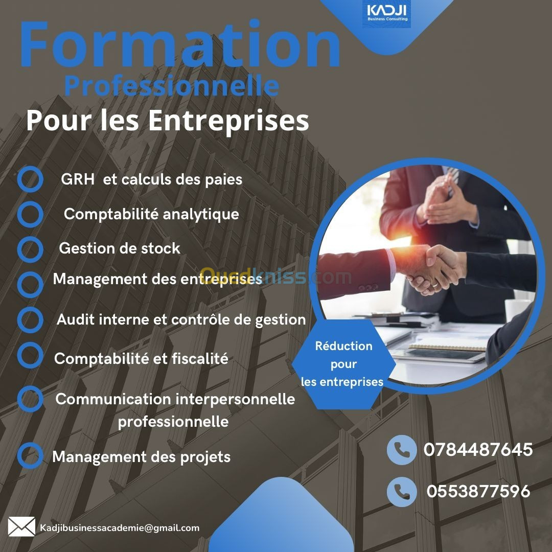 Formation professionnelle continues aux entreprises