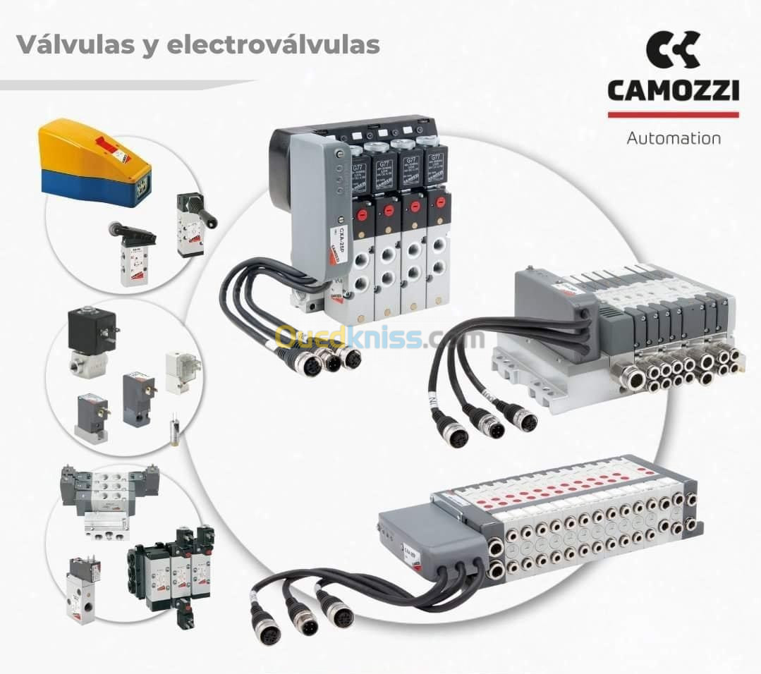Distributeur- pneumatique -Vérin pneumatique-Raccord et électrovanne-vanne Filtre Régulateur camozzi