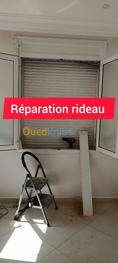 Réparation rideau PVC 