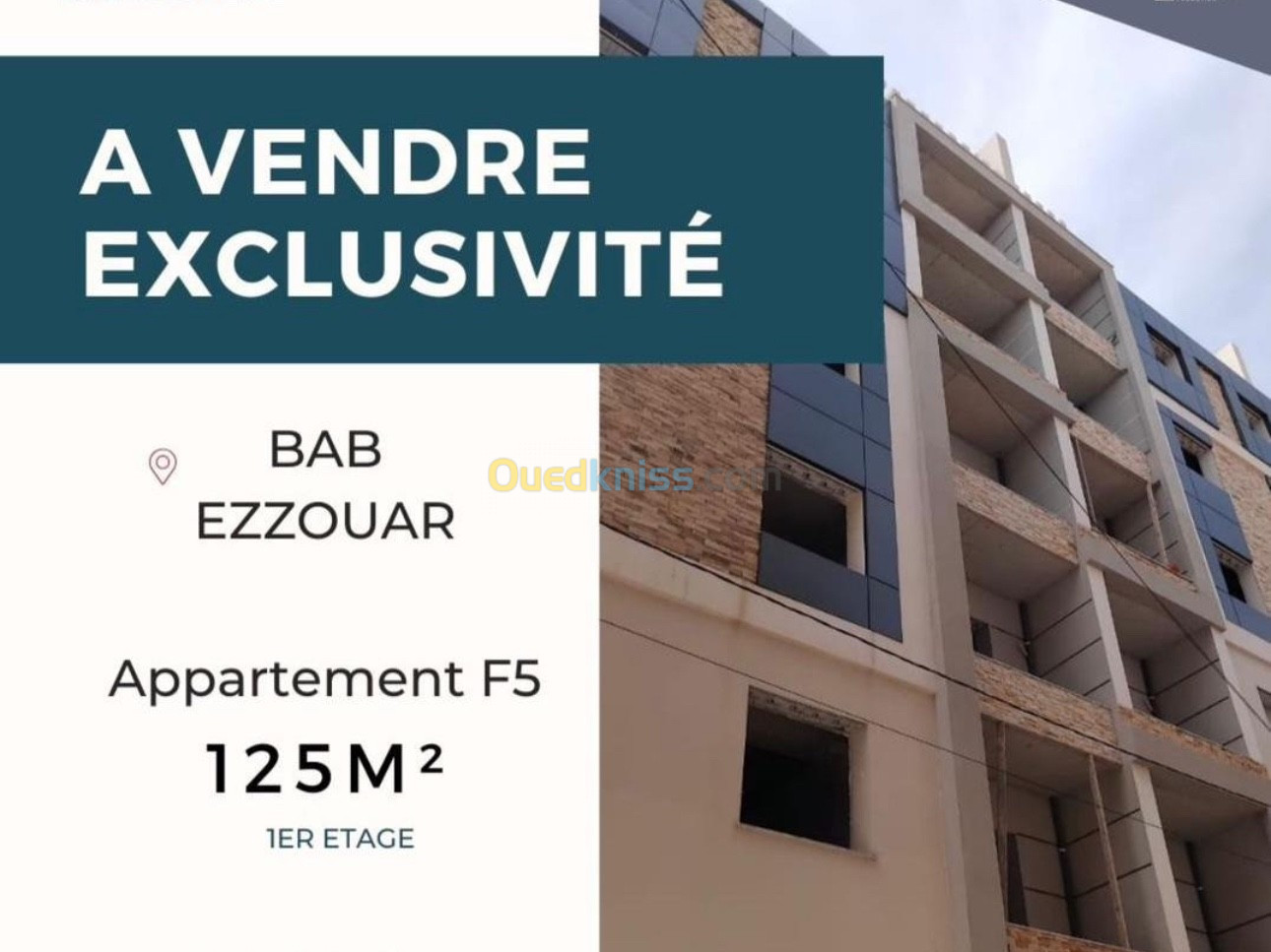 Vente Appartement F5 Alger Bab ezzouar