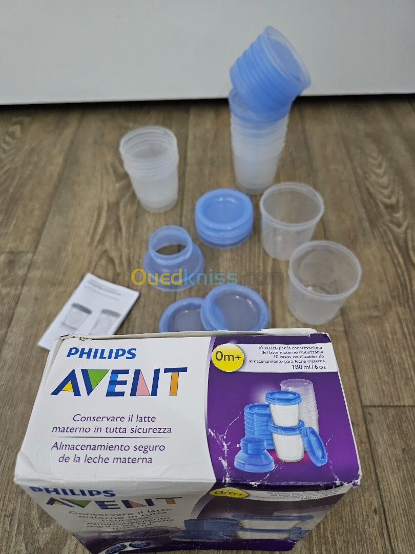 Pots de conservation de lait maternel Avent 