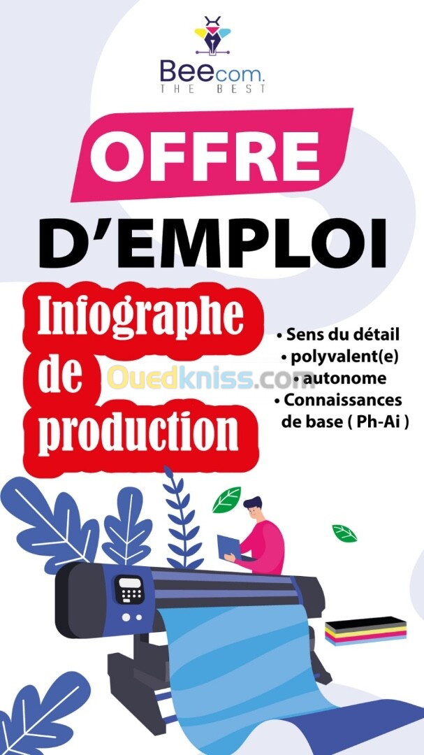 Offre d'emploi : Infographiste de production 