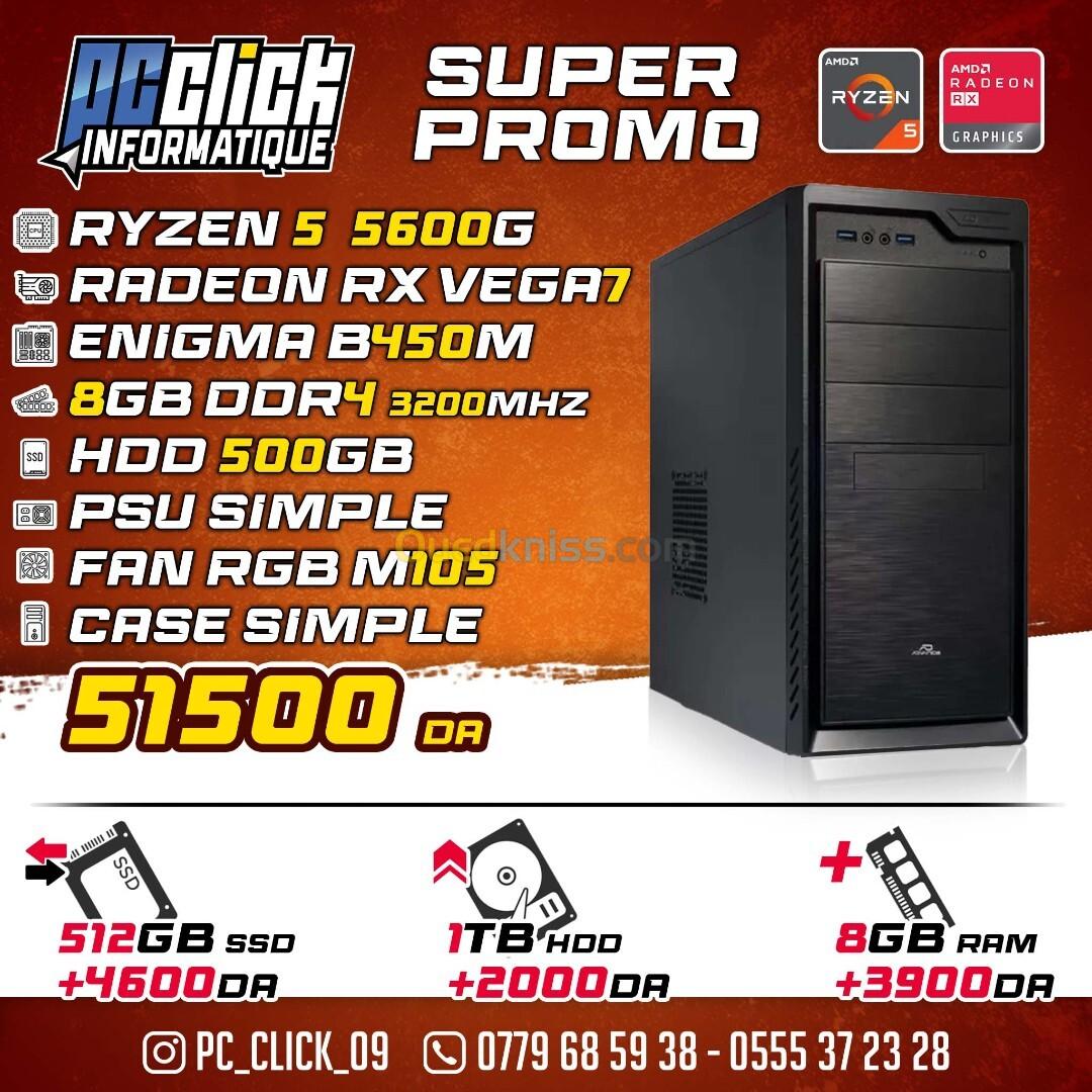 Configue Ryzen 5 5600G / 8GB / 500GB