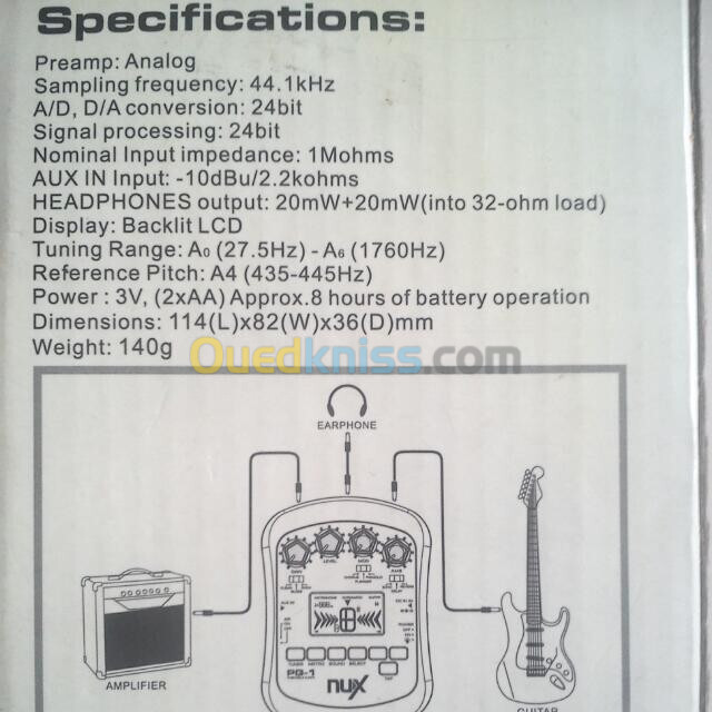 Multi effets guitare portable NUX PG-1