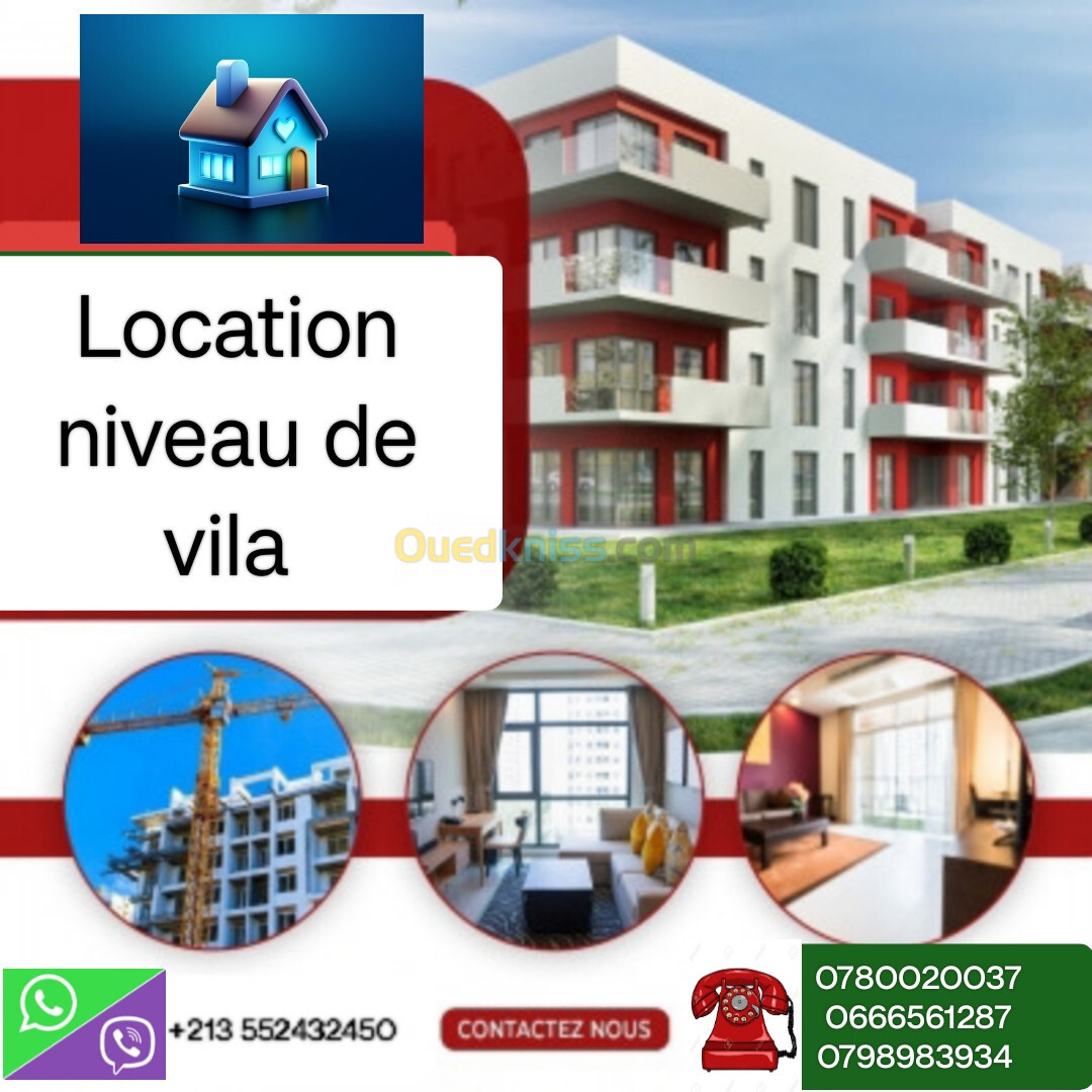 Location Niveau De Villa F4 Alger Les eucalyptus