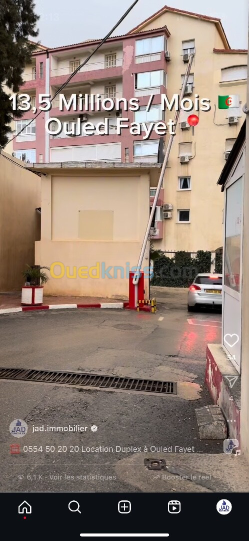 Location Appartement F4 Alger Ouled fayet