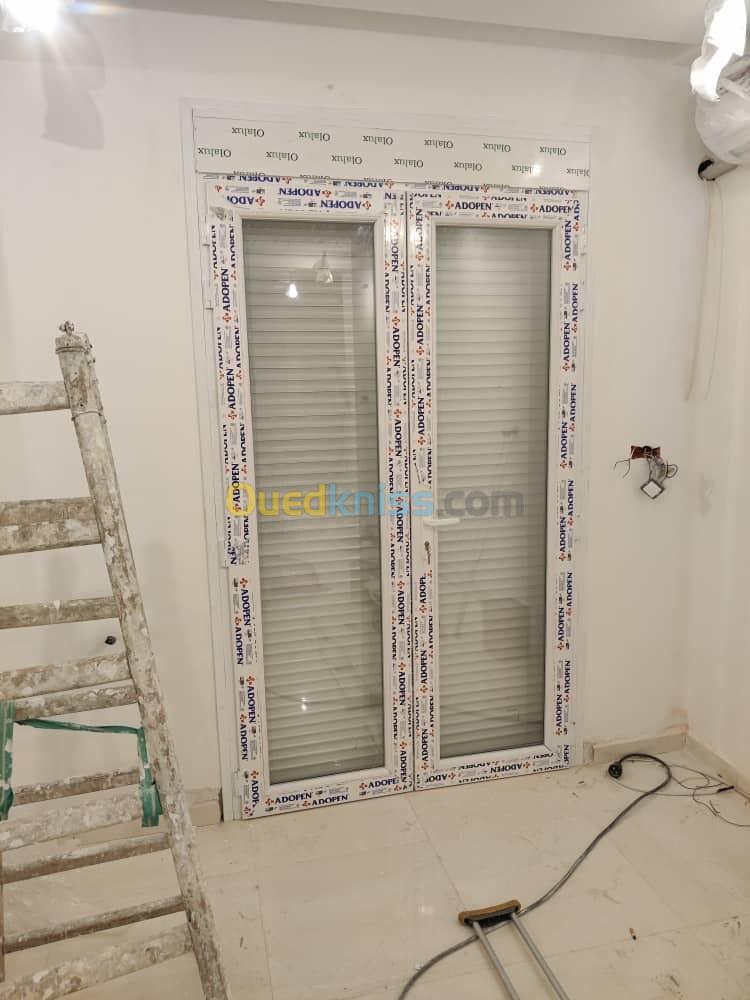 Ouverture porte fenêtre PVC ET plafond 