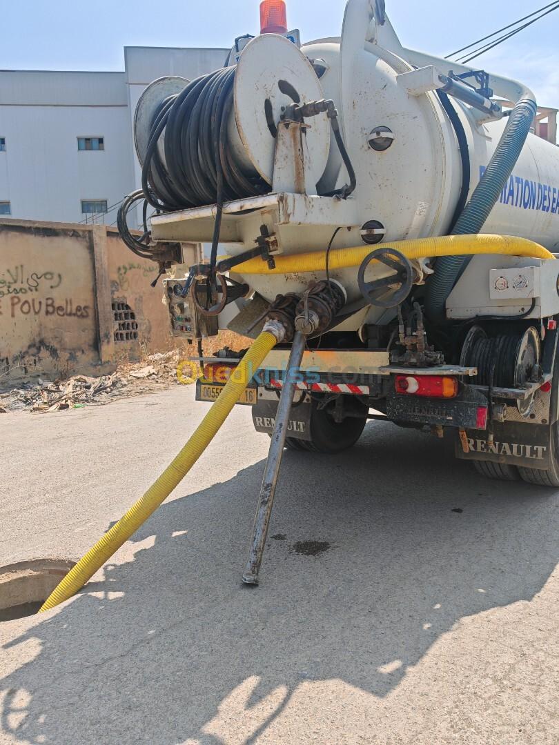 Camion vidange débouchage d'assainissement