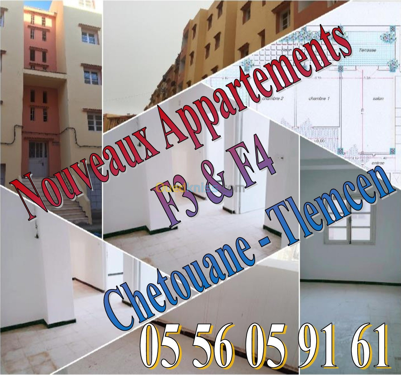 Vente Appartement F4 Tlemcen Chetouane