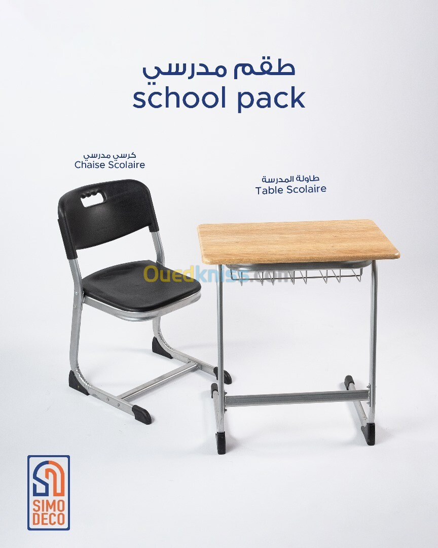 Chaises et Tables scolaires - mono place et bi-place -