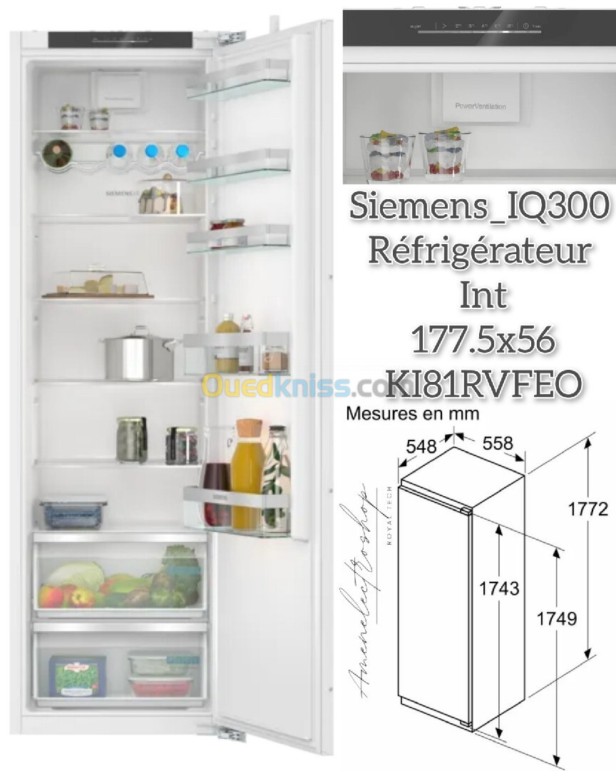 Réfrigérateur&Congélateur Encastrable/ Bosch & Siemens & Candy & Whirpool 