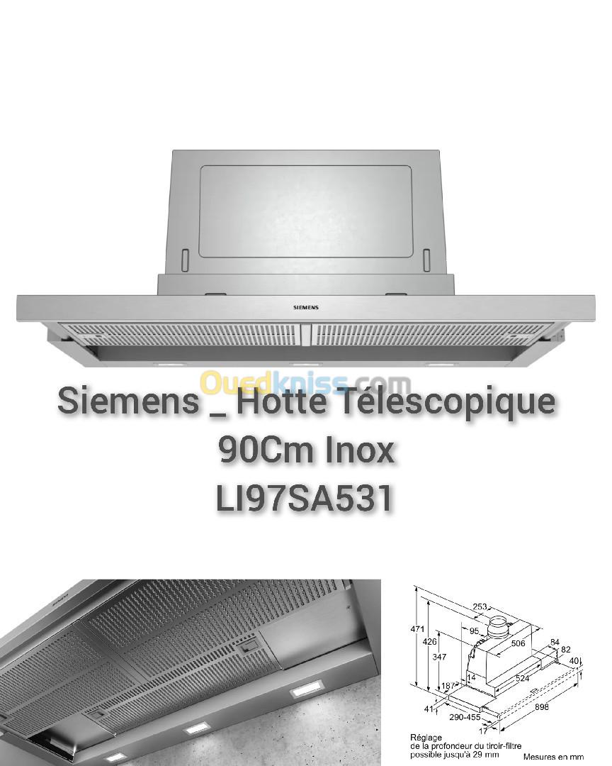 Siemens Hotte télescopique 90cm Inox 