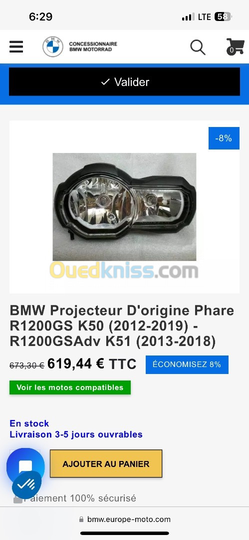 Phare BMW GS 1200 / 1250 