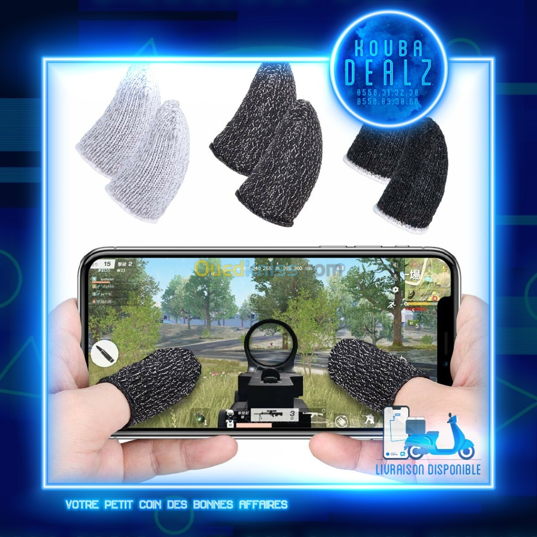 Gants Téléphone Gaming (PUBG-Fortnite-COD etc) (PRIX CHOC) 