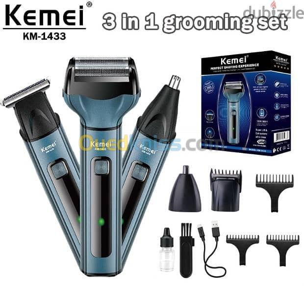 Kemei Tondeuse À Cheveux & Barbe Rechargeable -Km 1434- bleu