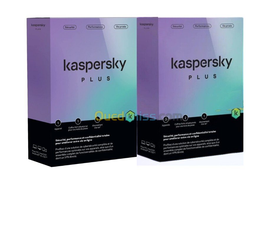 ANTIVIRUS KASPERSKY PLUS 01 POSTE & 03 POSTES / ANTIVIRUS KASPERSKY PREMIUM 05 POSTES