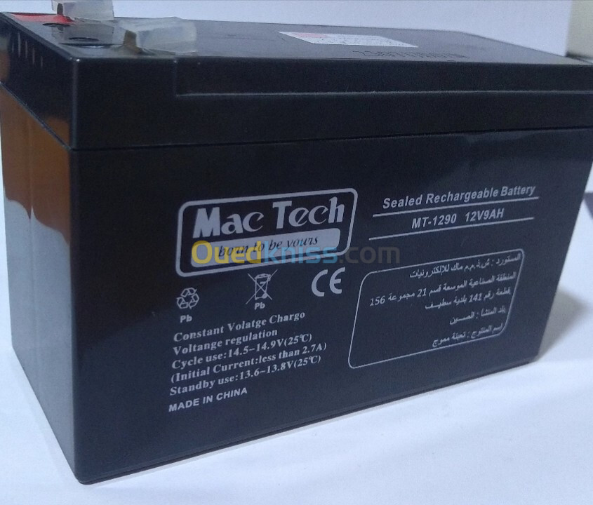 Batterie onduleur MAC TECH MT-1290, 12V9AH/ MT-1275, 