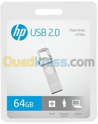 FLASH DISQUE 2.0 64GO HP METALLIQUE