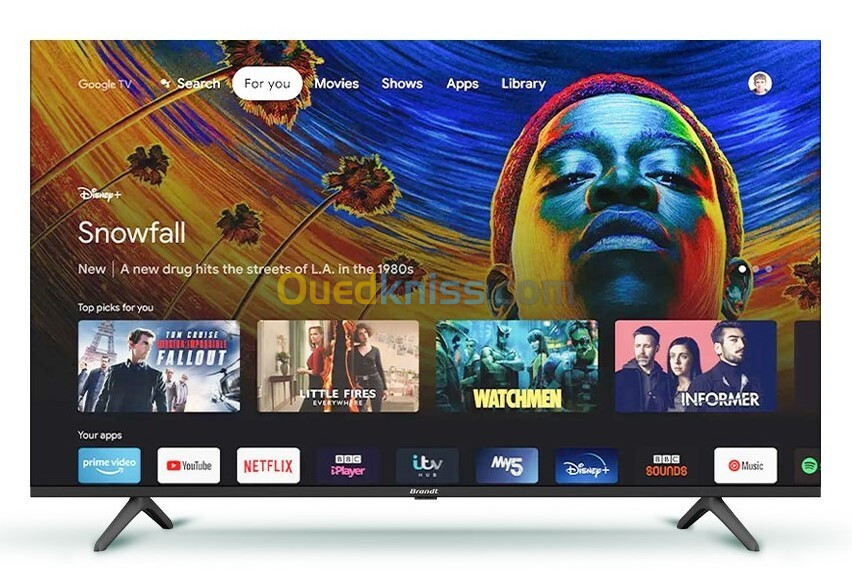 Télévision Brandt BA40H500G Google TV 40 pousse 