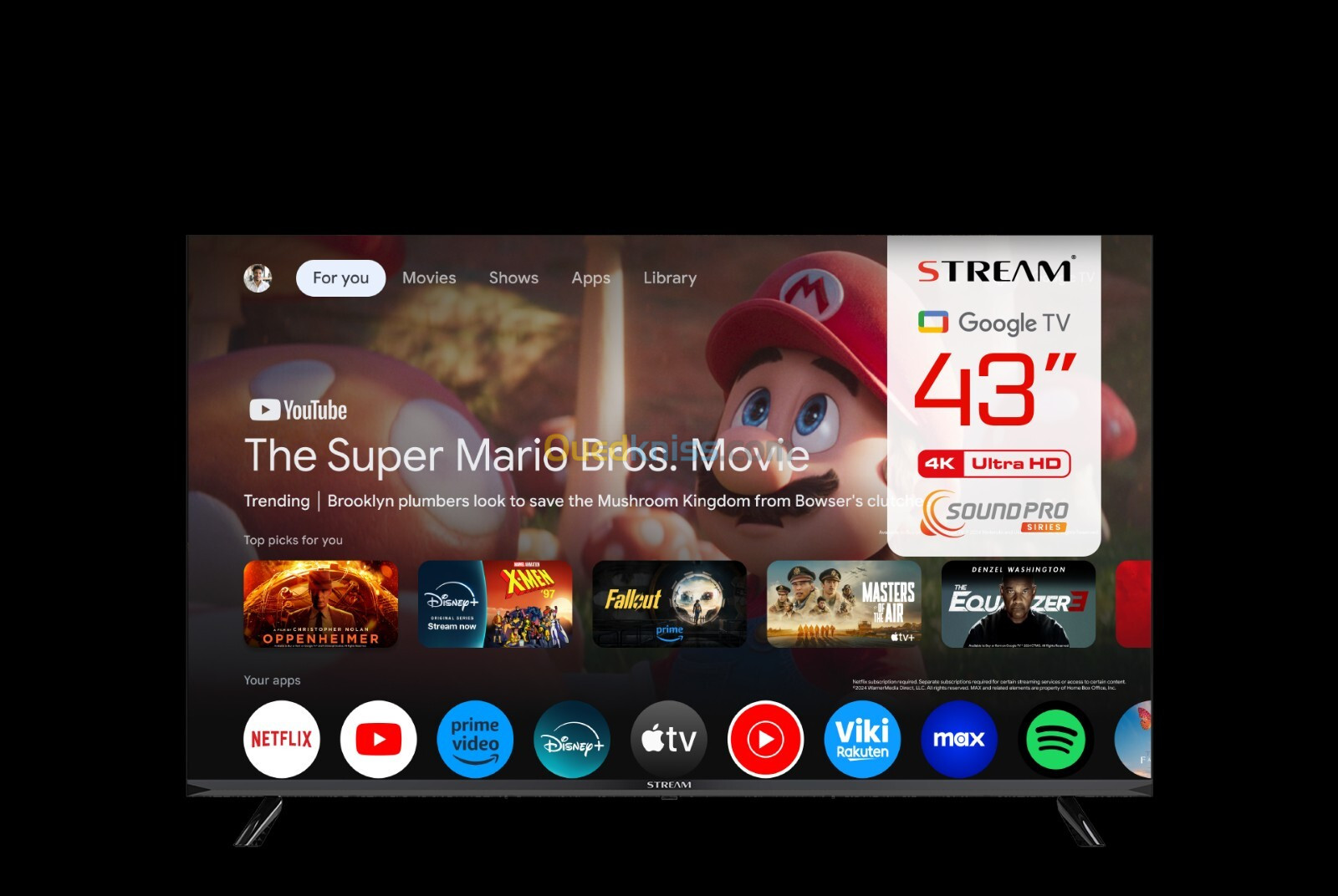 TV STREAM 43" Google TV SPro UHD (4K) S43GTU4SPRO