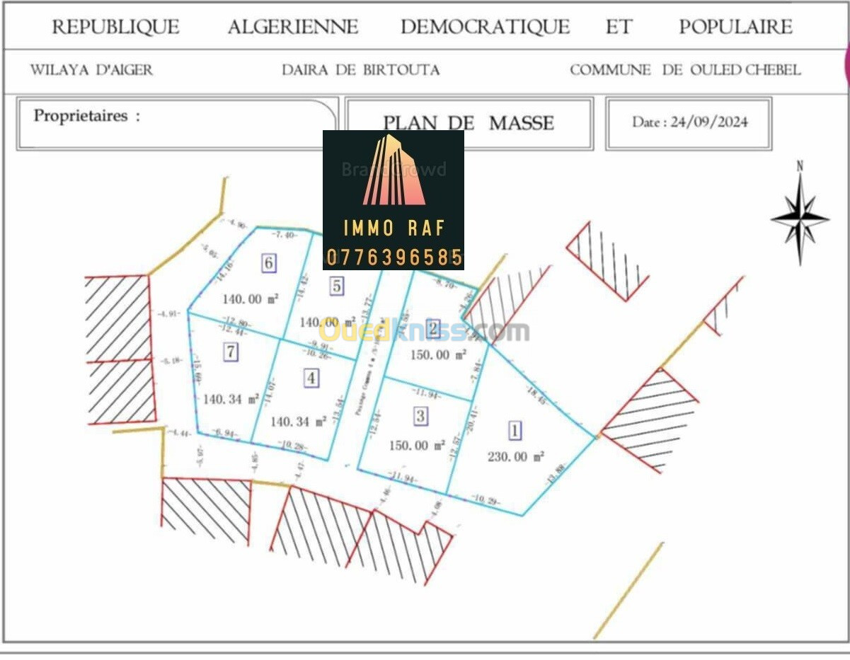 Vente Terrain Alger Ouled chebel