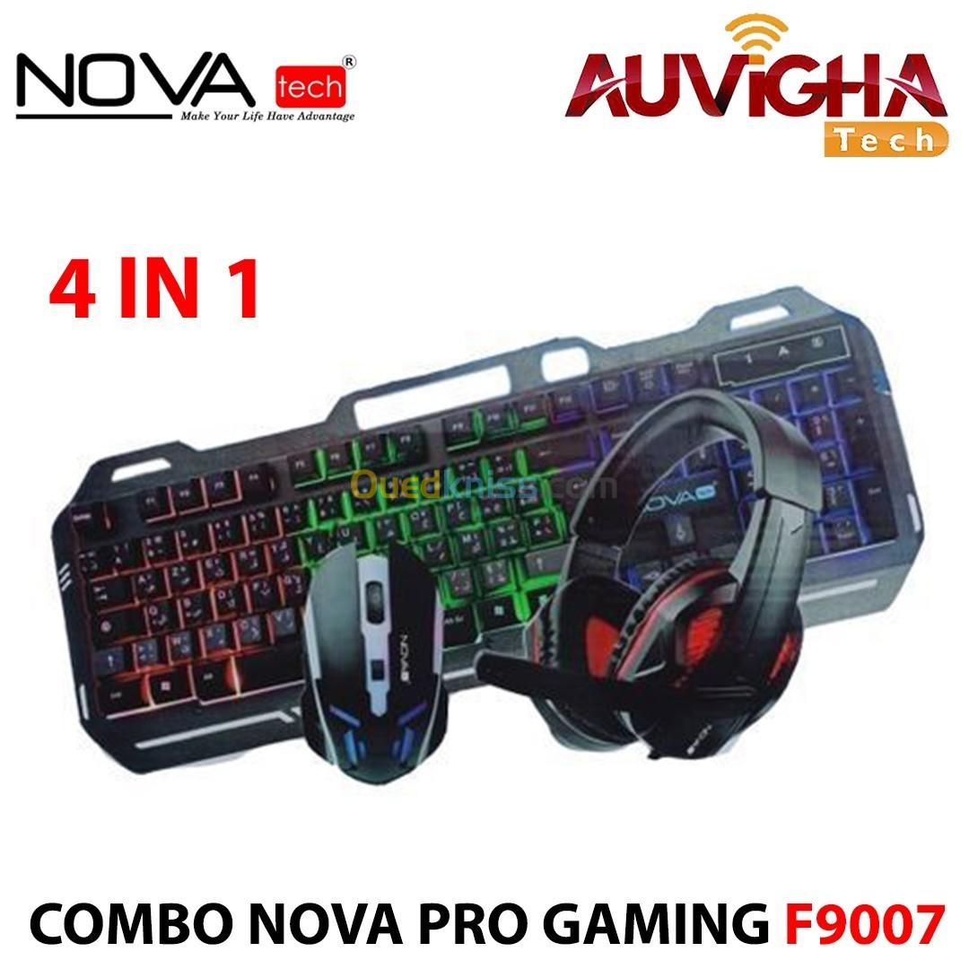 Kit Combo Gaming 4 En 1 Nt-F9007Cm Souris Clavier Casque Tapis Mouse  Keyboard - Prix en Algérie