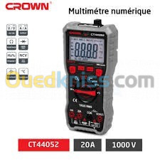 Multimètre Metrix Digital 1000V 20A LCD CROWN | CT44052