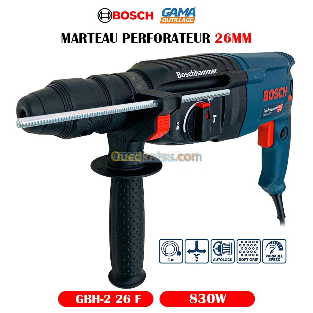 MARTEAU PERFORATEUR 26MM 830W BOSCH