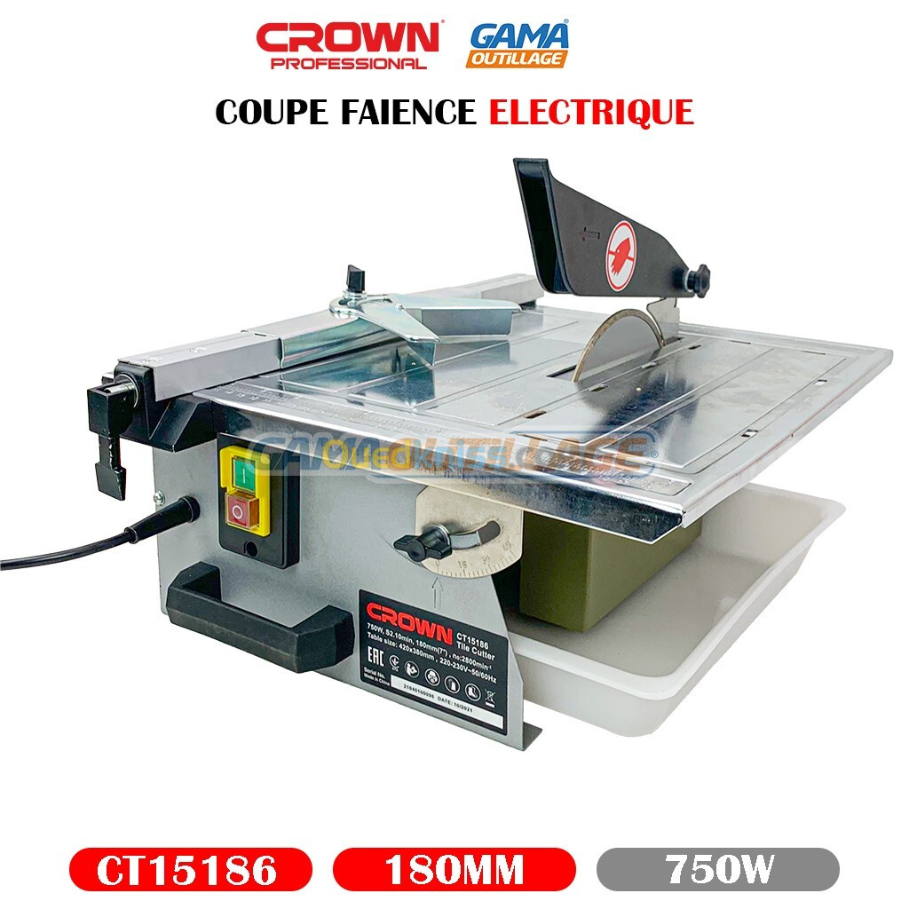 COUPE FAIENCE ELECTRIQUE 750 W CROWN